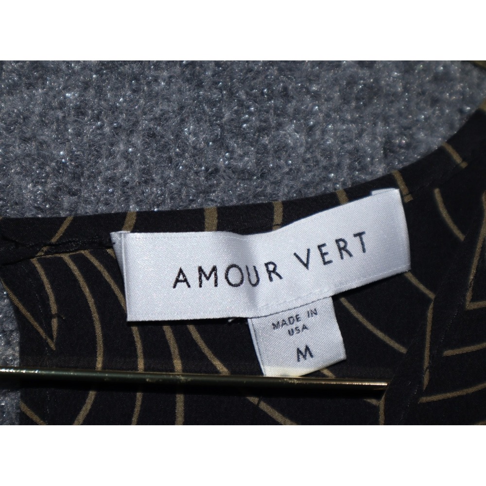 Amour Vert Phair Silk Babydoll Dress Women‎ Medium Charcoal Ripple NEW NWT Mini - Picture 2 of 6